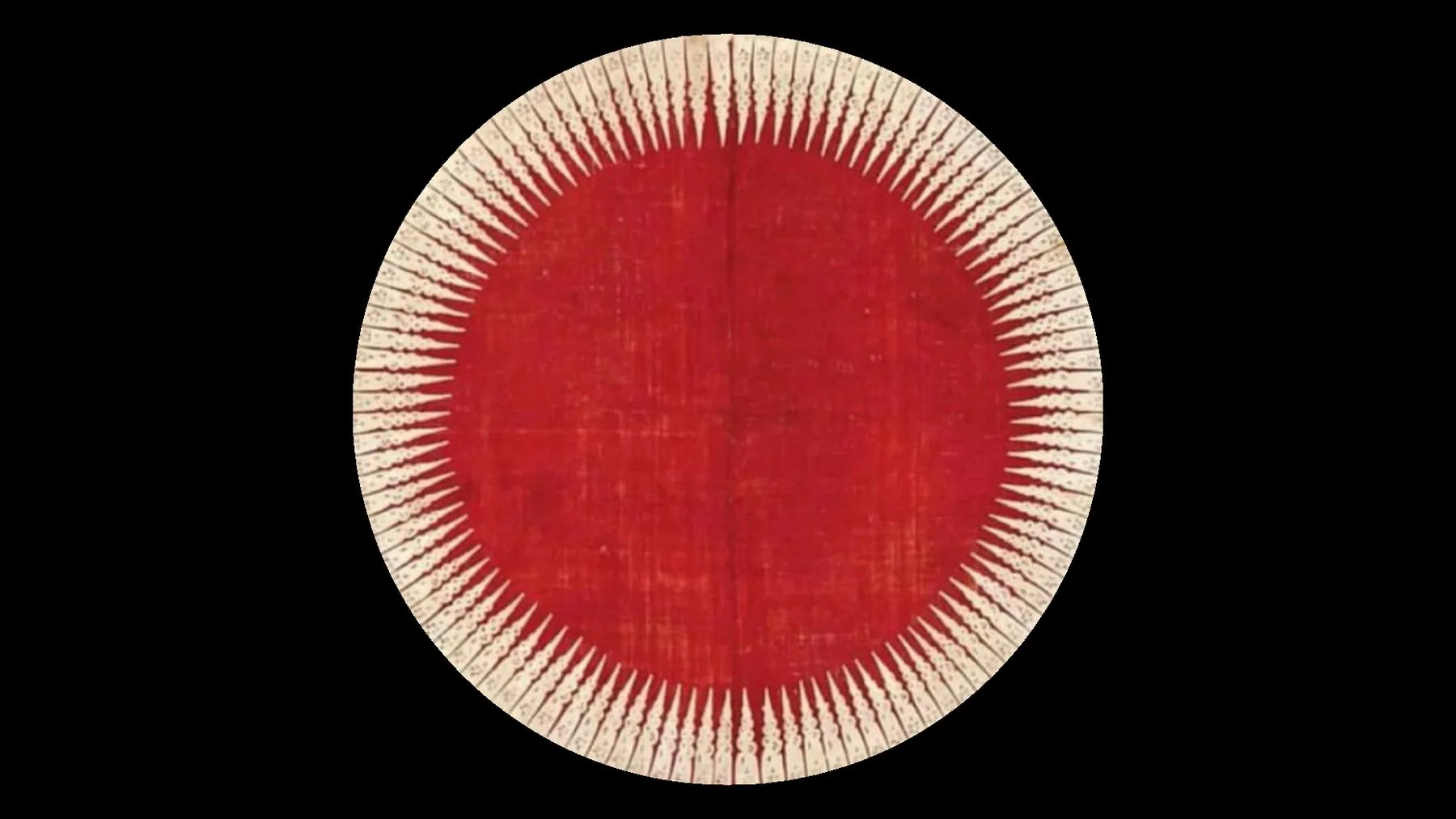 Hand-painted red sun mark from the ALTÂR brand assets