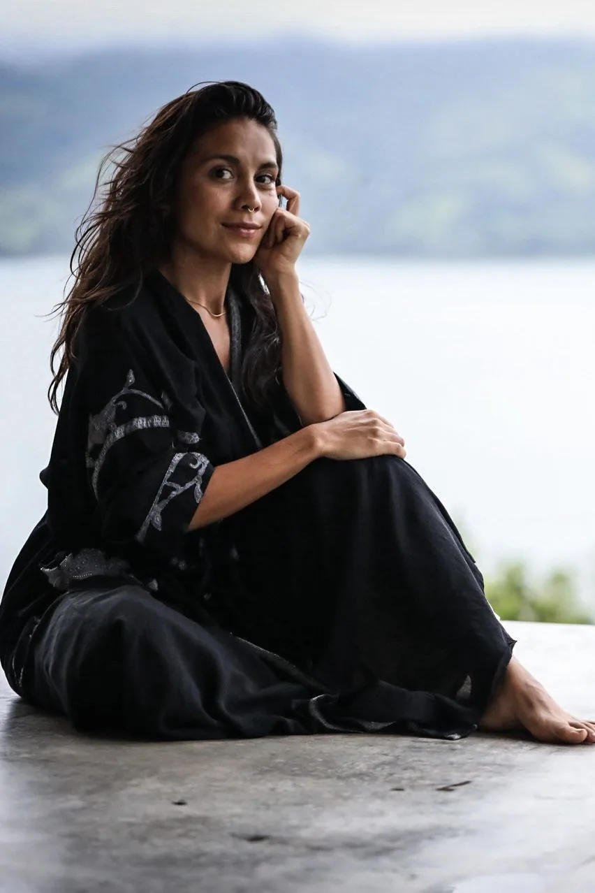 Portrait of Paola Ucelo beside Lake Atitlán